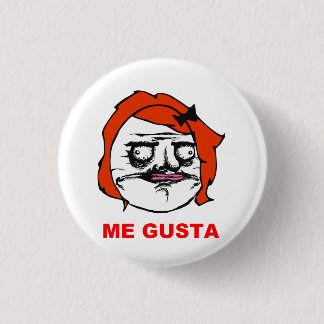 Badge Rond 2,50 Cm Femelle rouge je visage comique Meme de rage de