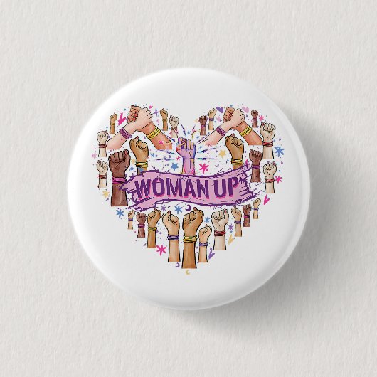 Badge Rond 2,50 Cm Féminisme Feministe Forte autonomisation des femme (Devant)