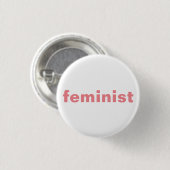 Badge Rond 2,50 Cm féministe bouton de commande (Devant & derrière)