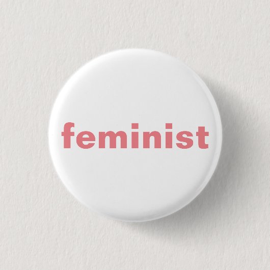 Badge Rond 2,50 Cm féministe bouton de commande (Devant)