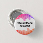 Badge Rond 2,50 Cm Féministe intersectionnelle (Devant & derrière)