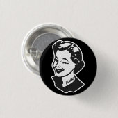 Badge Rond 2,50 Cm Femme au foyer tatouée - instable (Devant & derrière)