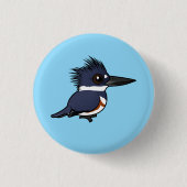 Badge Rond 2,50 Cm Femme Birdable Belted Kingfisher (Devant)