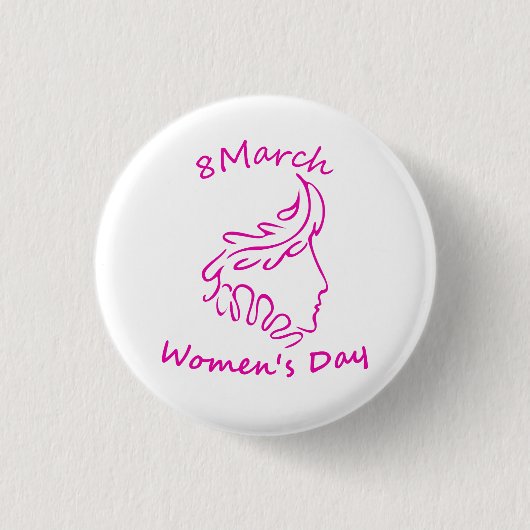 Badge Rond 2,50 Cm Femmes internationales jour 8 mars (Devant)