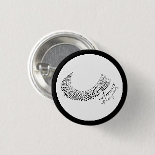 Badge Rond 2,50 Cm Femmes RBG Notoires Noires Droite