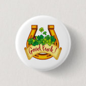 Badge Rond 2,50 Cm Fer à cheval d'or (Devant)