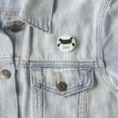 Badge Rond 2,50 Cm Ferme de Baby showers à moutons (En situation)