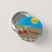 Badge Rond 2,50 Cm Ferme ensoleillée (Devant & derrière)
