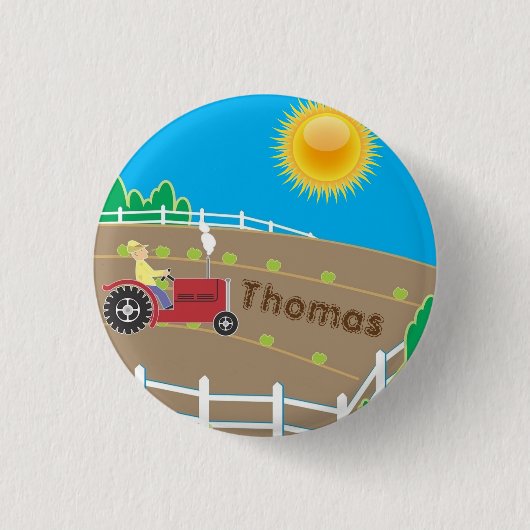 Badge Rond 2,50 Cm Ferme ensoleillée (Devant)