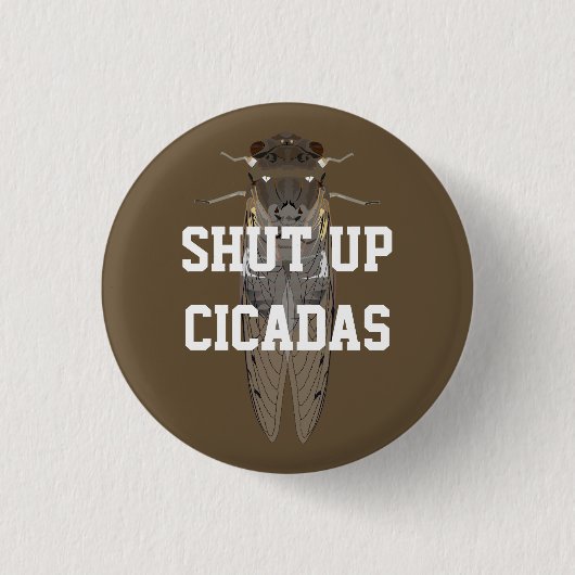 Badge Rond 2,50 Cm Fermer les Cicadas (Devant)