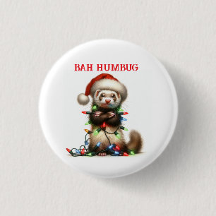 Badge Rond 2,50 Cm Ferret de Noël pour le malheur