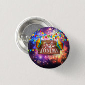 Badge Rond 2,50 Cm Festa Junina Fireworks (Devant & derrière)