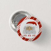 Badge Rond 2,50 Cm Festif Père Noël HO HO (Devant & derrière)