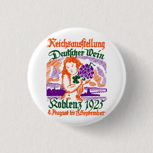 Badge Rond 2,50 Cm Festival allemand du vin 1925