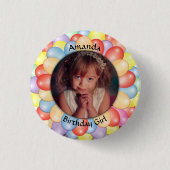 Badge Rond 2,50 Cm Fête d'anniversaire avec des ballons photos (Devant)