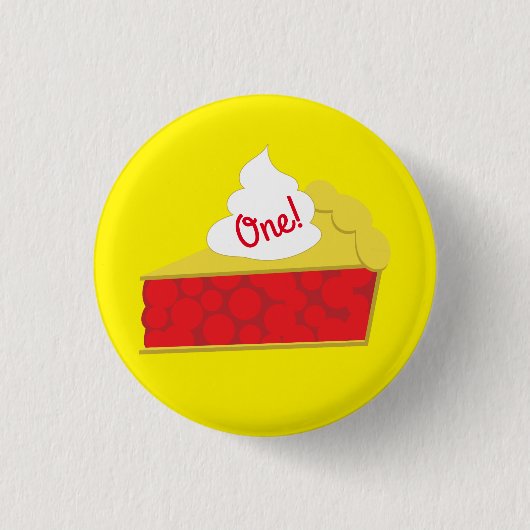 Badge Rond 2,50 Cm Fête d'anniversaire de Cutie Pie Cherry Kid (Devant)