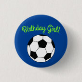 Badge Rond 2,50 Cm Fête d'anniversaire de football (Devant)