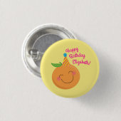 Badge Rond 2,50 Cm Fête d'anniversaire de Little Cutie (Devant & derrière)