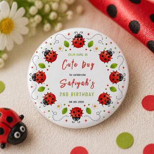 Badge Rond 2,50 Cm Fête d'anniversaire pour enfants de 2 ans avec deu