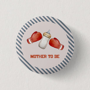 Badge Rond 2,50 Cm Fête de Bébé de la Future Maman Petite Championne