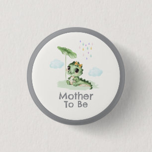 Badge Rond 2,50 Cm Fête de Bébé Future Maman Goutte de Pluie Petit Dr