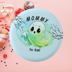 Badge Rond 2,50 Cm Fête de bébé Halloween thème bleu Baby Shower Mign