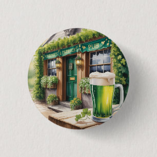 Badge Rond 2,50 Cm Fête de la Saint-Patrick au bar pub