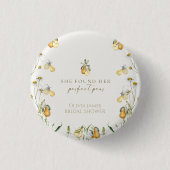 Badge Rond 2,50 Cm Fête de mariage thème poire florale parfaite (Devant)