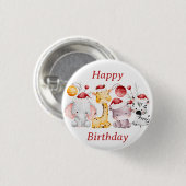 Badge Rond 2,50 Cm Fête de Noël de l'enfant (Devant & derrière)