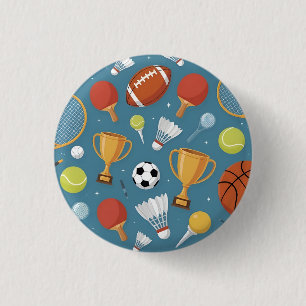 Badge Rond 2,50 Cm Fête Méli-Mélo de Sports des Stars