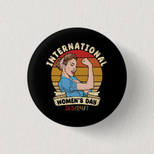 Badge Rond 2,50 Cm Fêter la Journée internationale des femmes 8 mars