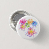 Badge Rond 2,50 Cm Feu d'artifice Fête de la Grande Partie Rackers (Devant & derrière)