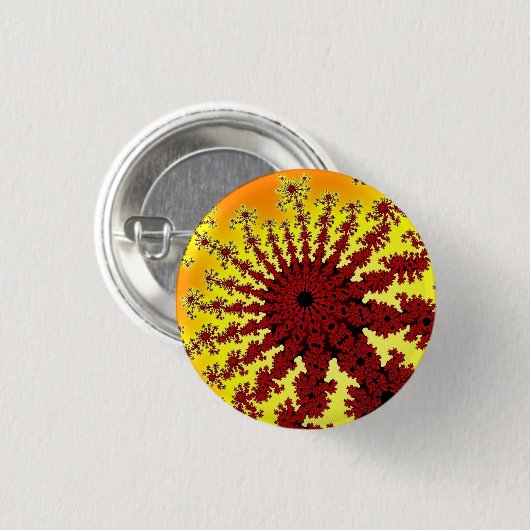 Badge Rond 2,50 Cm Feu de feu de cerise (Devant & derrière)