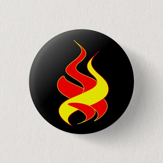 Badge Rond 2,50 Cm feu et flamme (Devant)