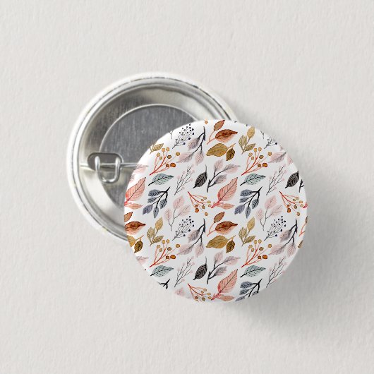 Badge Rond 2,50 Cm feuille d'arbre (Devant & derrière)