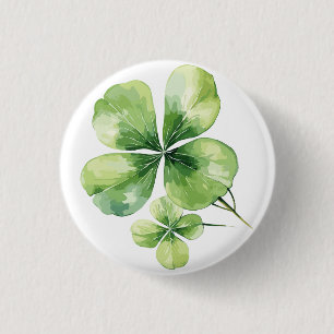 Badge Rond 2,50 Cm Feuille de trèfle