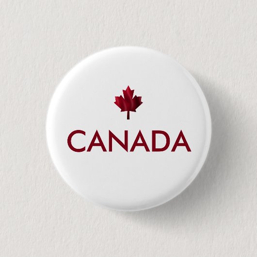 Badge Rond 2,50 Cm Feuille d'érable du Canada (Devant)