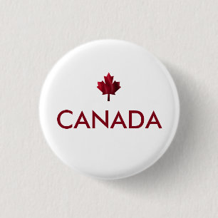 Badge Rond 2,50 Cm Feuille d'érable du Canada