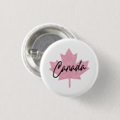 Badge Rond 2,50 Cm Feuille d'érable du Canada (Devant & derrière)