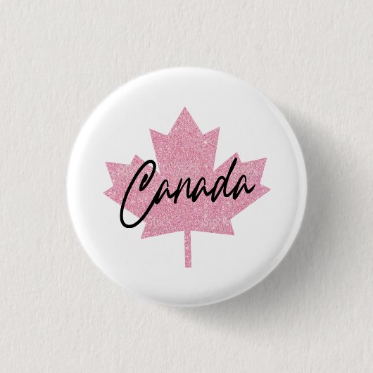 Badge Rond 2,50 Cm Feuille d'érable du Canada (Devant)