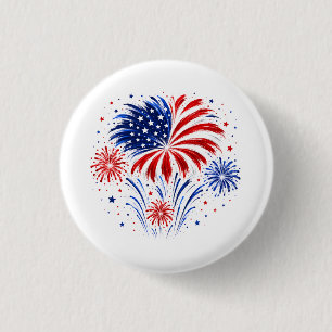 Badge Rond 2,50 Cm Feux d'artifice 250 Ans USA 1776–2026
