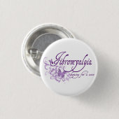 Badge Rond 2,50 Cm Fibromyalgie, espérant un traitement (Devant & derrière)