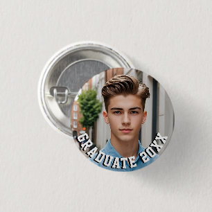 Badge Rond 2,50 Cm Fier de notre diplômé 20XX Photo de remise des d