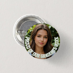 Badge Rond 2,50 Cm Fier de notre diplômé 20XX Photo de remise des d