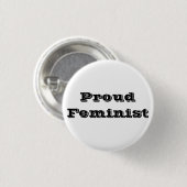 Badge Rond 2,50 Cm Fier féministe (Devant & derrière)
