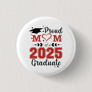 Badge Rond 2,50 Cm Fier Maman de 2025 Graduate Graduation Mother Day