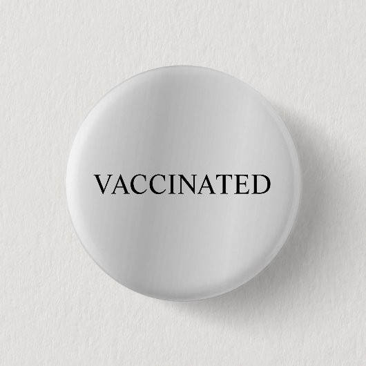 Badge Rond 2,50 Cm Fière Vaccination Coronavirus Pandemic Silver Grey (Devant)