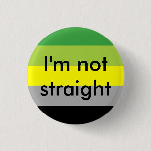 Badge Rond 2,50 Cm fierté aromantic je ne suis pas goupille droite