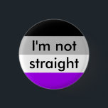 Badge Rond 2,50 Cm fierté asexuelle je ne suis pas goupille droite<br><div class="desc">manière simple et concise de faire des personnes savoir</div>