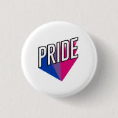 Badge Rond 2,50 Cm Fierté bisexuelle éclatée (Devant)